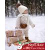 imageFURTALK Kids Winter Hat Toddler Knitted Pom Beanie Hat Cotton Lined Faux Fur Pom Pom Cap Baby Girls Boys Beanies04 White With Raccoon Pom