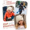imageFURTALK Kids Winter Hat Toddler Knitted Pom Beanie Hat Cotton Lined Faux Fur Pom Pom Cap Baby Girls Boys Beanies04 White With Raccoon Pom