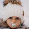 imageFURTALK Kids Winter Hat Toddler Knitted Pom Beanie Hat Cotton Lined Faux Fur Pom Pom Cap Baby Girls Boys Beanies04 White With Raccoon Pom