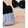 imageFURTALK Kids Winter Hat Toddler Knitted Pom Beanie Hat Cotton Lined Faux Fur Pom Pom Cap Baby Girls Boys Beanies05 Black With Black Pom