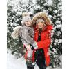 imageFURTALK Kids Winter Hat Toddler Knitted Pom Beanie Hat Cotton Lined Faux Fur Pom Pom Cap Baby Girls Boys Beanies12 Light Grey