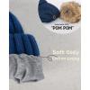 imageFURTALK Kids Winter Hat Toddler Knitted Pom Beanie Hat Cotton Lined Faux Fur Pom Pom Cap Baby Girls Boys Beanies16 Blue