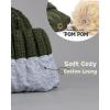imageFURTALK Kids Winter Hat Toddler Knitted Pom Beanie Hat Cotton Lined Faux Fur Pom Pom Cap Baby Girls Boys Beanies18 Green