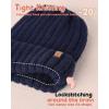 imageFURTALK Kids Winter Hat Toddler Knitted Pom Beanie Hat Cotton Lined Faux Fur Pom Pom Cap Baby Girls Boys Beanies20 Navy