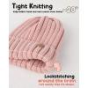 imageFURTALK Kids Winter Hat Toddler Knitted Pom Beanie Hat Cotton Lined Faux Fur Pom Pom Cap Baby Girls Boys BeaniesLight Pink