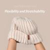 imageFURTALK Winter Hats for Women Fleece Lined Beanie Knit Chunky Womens Snow CapBeige