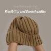 imageFURTALK Winter Hats for Women Fleece Lined Beanie Knit Chunky Womens Snow CapCoffee