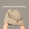 imageFURTALK Winter Hats for Women Fleece Lined Beanie Knit Chunky Womens Snow CapKhaki