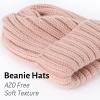 imageFURTALK Winter Hats for Women Fleece Lined Beanie Knit Chunky Womens Snow CapLight Pink