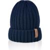 imageFURTALK Winter Hats for Women Fleece Lined Beanie Knit Chunky Womens Snow CapNavy Blue