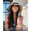imageFURTALK Womens Beach Sun Straw Hat UV UPF 80 Travel Foldable Brim Summer UV HatBeigered Brown