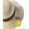 imageFURTALK Womens Beach Sun Straw Hat UV UPF 80 Travel Foldable Brim Summer UV HatBeigered Brown