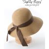imageFURTALK Womens Beach Sun Straw Hat UV UPF 80 Travel Foldable Brim Summer UV HatKhakideep Coffee