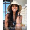 imageFURTALK Womens Beach Sun Straw Hat UV UPF 80 Travel Foldable Brim Summer UV HatPure Khaki