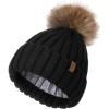02 Black With Raccoon Pom