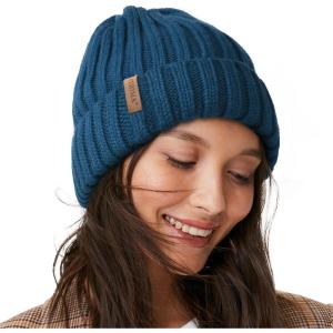 imageFURTALK Winter Hats for Women Fleece Lined Beanie Knit Chunky Womens Snow CapDark Blue