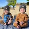 imageFURTALK Baby Beanie Cute Toddler Winter Hat Knit Boys Girls Warm 2 Pack Kids Embroidered Beanies Cap for 08 YearsBlackmixed Dark Grey