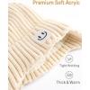imageFURTALK Baby Beanie Winter Warm Hats Fleece Lined with Earflap Cute Knit Kids CapsBeigepink
