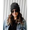 imageFURTALK Beanie Hat for Men Women Winter Hats for Women Men Soft Warm Unisex Cuffed Beanie Knitted Skull CapAablack