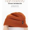 imageFURTALK Beanie Hat for Men Women Winter Hats for Women Men Soft Warm Unisex Cuffed Beanie Knitted Skull CapAddark Orange