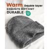 imageFURTALK Beanie Hat for Men Women Winter Hats for Women Men Soft Warm Unisex Cuffed Beanie Knitted Skull CapBlackWhite