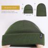 imageFURTALK Beanie Hat for Men Women Winter Hats for Women Men Soft Warm Unisex Cuffed Beanie Knitted Skull CapGreen
