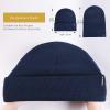 imageFURTALK Beanie Hat for Men Women Winter Hats for Women Men Soft Warm Unisex Cuffed Beanie Knitted Skull CapNavy
