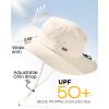 imageFURTALK Sun Hats for Men Women Packable Wide Brim Summer UV Protective Bucket Hat UPF 50 Hat for Fishing HikingBeige