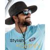 imageFURTALK Sun Hats for Men Women Packable Wide Brim Summer UV Protective Bucket Hat UPF 50 Hat for Fishing HikingBlack