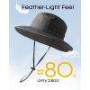 imageFURTALK Sun Hats for Men Women Packable Wide Brim Summer UV Protective Bucket Hat UPF 50 Hat for Fishing HikingBlack