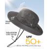 imageFURTALK Sun Hats for Men Women Packable Wide Brim Summer UV Protective Bucket Hat UPF 50 Hat for Fishing HikingDark Grey