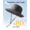 imageFURTALK Sun Hats for Men Women Packable Wide Brim Summer UV Protective Bucket Hat UPF 50 Hat for Fishing HikingDark Grey