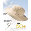 imageFURTALK Sun Hats for Men Women Packable Wide Brim Summer UV Protective Bucket Hat UPF 50 Hat for Fishing HikingKhaki