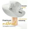 imageFURTALK Sun Hats for Men Women Packable Wide Brim Summer UV Protective Bucket Hat UPF 50 Hat for Fishing HikingLight Grey