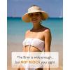 imageFURTALK Sun Visor Hats for Women Wide Brim Straw Ponytail Summer Beach Hat UV UPF Packable Foldable Travel06mix Beige