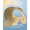 imageFURTALK Sun Visor Hats for Women Wide Brim Straw Ponytail Summer Beach Hat UV UPF Packable Foldable TravelBeige Khaki Mix