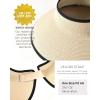imageFURTALK Sun Visor Hats for Women Wide Brim Straw Ponytail Summer Beach Hat UV UPF Packable Foldable TravelBeige With Black