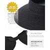 imageFURTALK Sun Visor Hats for Women Wide Brim Straw Ponytail Summer Beach Hat UV UPF Packable Foldable TravelBlack