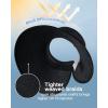 imageFURTALK Sun Visor Hats for Women Wide Brim Straw Ponytail Summer Beach Hat UV UPF Packable Foldable TravelBlack