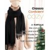 imageFURTALK Winter Scarf for Women Pashmina Shawl Wraps Cashmere Feel Warm Fashion Blanket Scarves01black