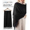 imageFURTALK Winter Scarf for Women Pashmina Shawl Wraps Cashmere Feel Warm Fashion Blanket Scarves01black