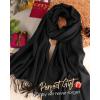 imageFURTALK Winter Scarf for Women Pashmina Shawl Wraps Cashmere Feel Warm Fashion Blanket Scarves01black