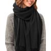 imageFURTALK Winter Scarf for Women Pashmina Shawl Wraps Cashmere Feel Warm Fashion Blanket Scarves01black