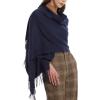 imageFURTALK Winter Scarf for Women Pashmina Shawl Wraps Cashmere Feel Warm Fashion Blanket Scarves02blue Navy