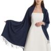 imageFURTALK Winter Scarf for Women Pashmina Shawl Wraps Cashmere Feel Warm Fashion Blanket Scarves02blue Navy