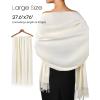 imageFURTALK Winter Scarf for Women Pashmina Shawl Wraps Cashmere Feel Warm Fashion Blanket Scarves03cream