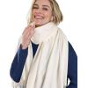 imageFURTALK Winter Scarf for Women Pashmina Shawl Wraps Cashmere Feel Warm Fashion Blanket Scarves03cream