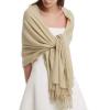 imageFURTALK Winter Scarf for Women Pashmina Shawl Wraps Cashmere Feel Warm Fashion Blanket Scarves08dark Beige