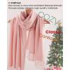 imageFURTALK Winter Scarf for Women Pashmina Shawl Wraps Cashmere Feel Warm Fashion Blanket Scarves09baby Pink
