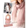 imageFURTALK Winter Scarf for Women Pashmina Shawl Wraps Cashmere Feel Warm Fashion Blanket Scarves09baby Pink